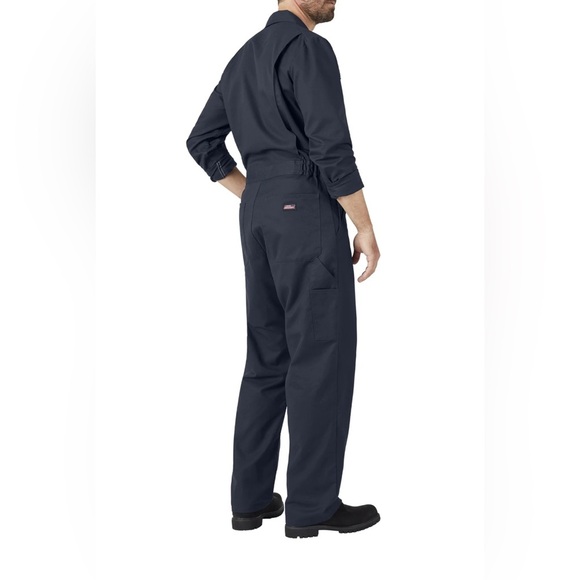 Dickies Men's Navy Blue Workwear Flex Performance Temp Cooling Coverall Overalls - Picture 2 of 5